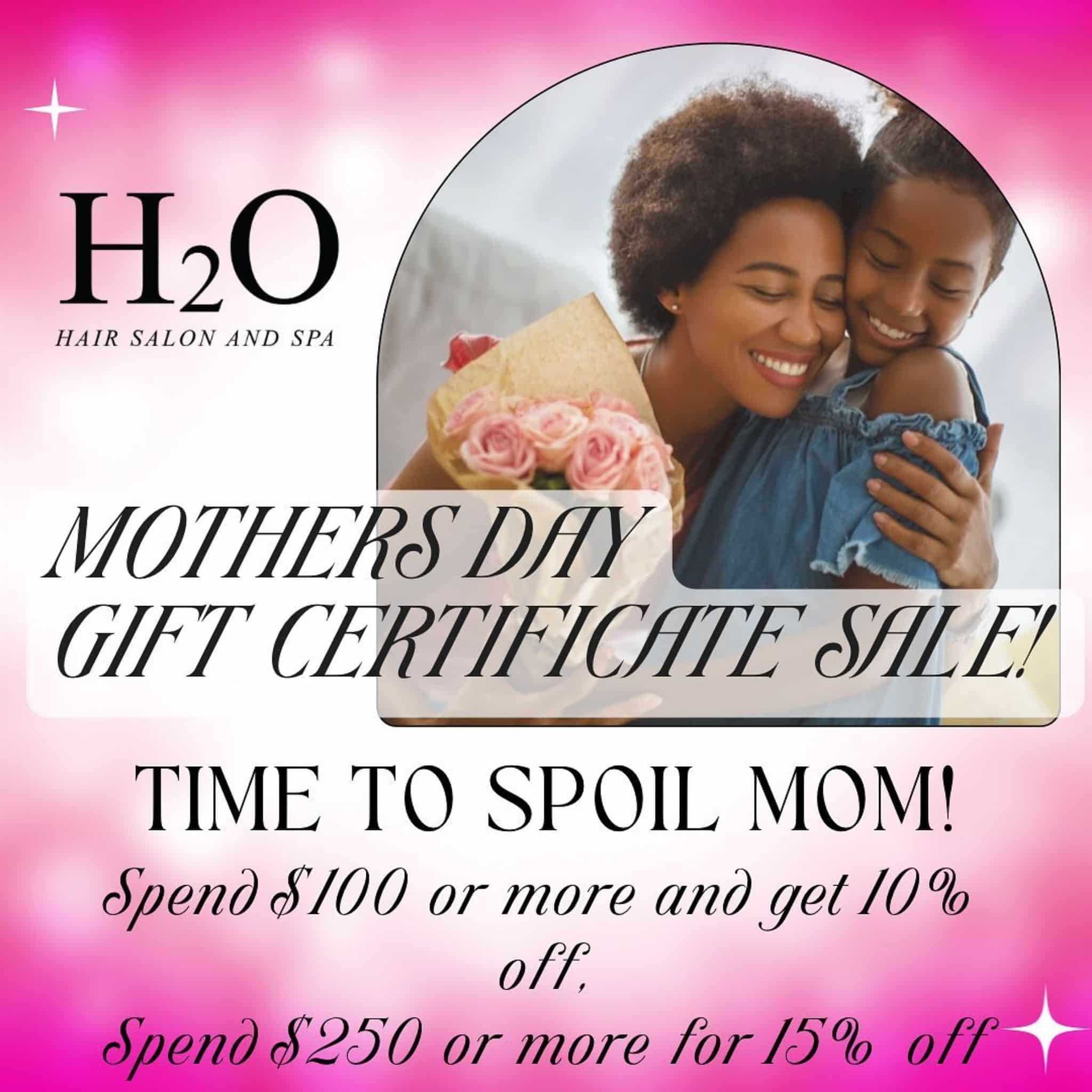 Mother's day gift certificate sale